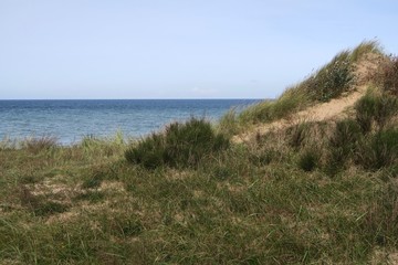 Blick von den Dünen der Steilküste bei Wustrow auf die Ostsee