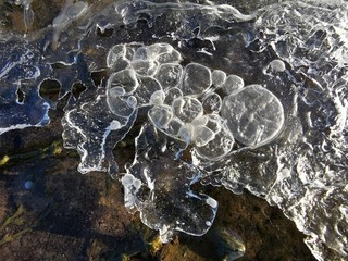 Iced bubbles structure - Eisblasen gefroren