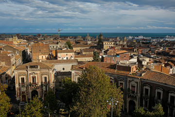 Fototapeta na wymiar beautiful cityscape of Catania, Sicily, Italy