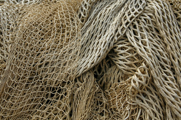 white fishing nets background