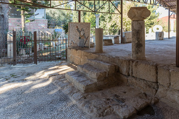 The ruins of an old monastery on the territory of the Greek Monastery - Shepherds Field in Bayt Sahour, a suburb of Bethlehem. in Palestine