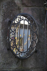 Wrought iron gate forging curved 