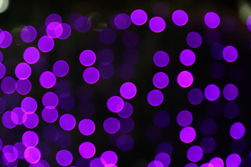 Blurred night light bokeh background