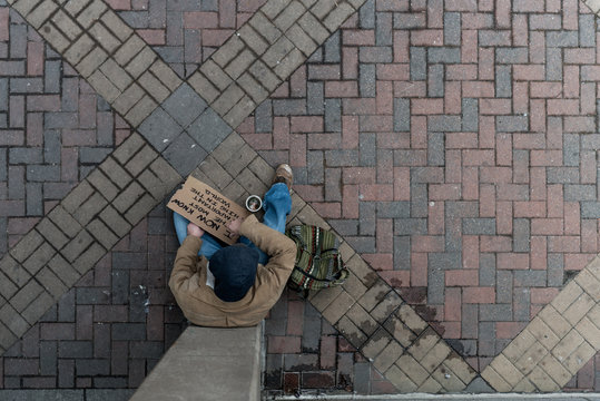 Overhead View Of A Panhandler