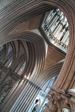 Cathedral of Coutances, view of the transept