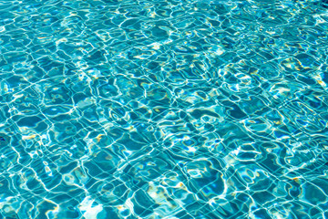 Abstract beautiful ripple wave and blue water surface in swimming pool, Blue water wave for background and abstract