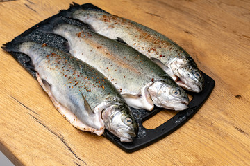 kitchen, cook, rainbow trout, wild, vegetable, mediterranean, meat, health, catch, eat, salmon, sea, fillet, eye, red, freshwater, black, tasty, nutrition, market, lemon, fresh, fish, food, seafood, r