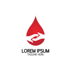 Obraz premium Health care&Blood donation logo icon design template