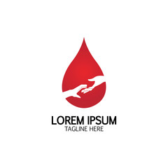 Obraz premium Health care&Blood donation logo icon design template