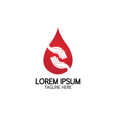 Obraz premium Health care&Blood donation logo icon design template