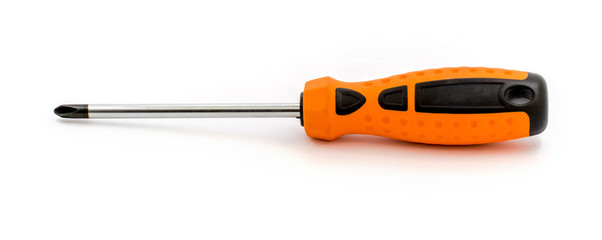 Screwdriver on white isolated background. Advertising screwdriver_