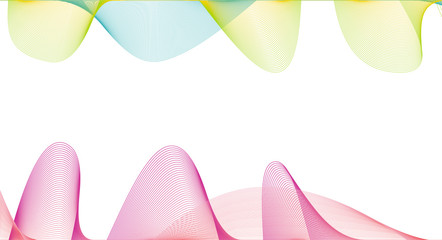 abstract colorful wave technology lines full editable stroke