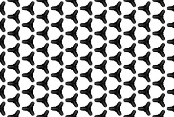 Watercolor seamless geometric pattern design illustration. Background texture. In black, white colors.