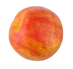 Fresh red apple isolated on white background with clipping path