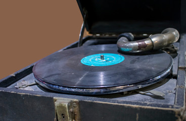 Old gramophone.