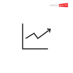 Growth Up Chart Icon Design Template