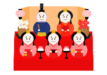 ひなまつりの五人飾り３