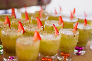 BEBIDA SHOOT PARA EVENTO DE GASTRONOMÍA PARA PUBLICIDAD