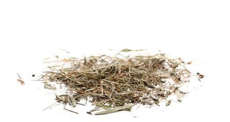 Hay pile isolated on white background