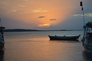 sunset on the sea