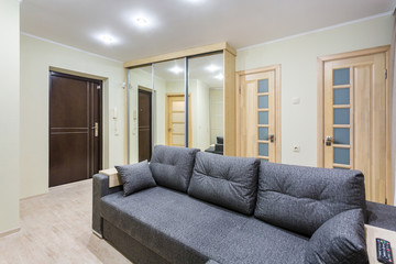 Interior of the modern luxure vip guestroom in studio apartments with sofa
