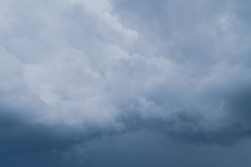 Rain storm clouds before the storm in the middle of summer