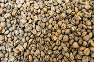 Coffee beans, soft focus image