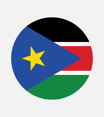 National South Sudan flag, official colors and proportion correctly. National South Sudan flag. Vector illustration. EPS10. South Sudan flag vector icon, simple, flat design for web or mobile app.