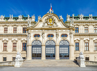 Baroque palace Belvedere is a historic building complex, Vienna, Austria