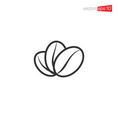 Coffee Beans Icon Design Illustration
