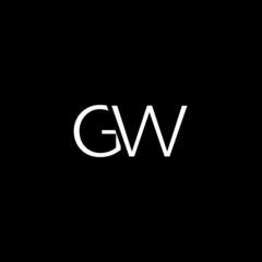 Unique modern artistic GW initial based letter icon logo