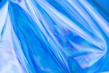 Blue color funky fantasy abstract holographic background.