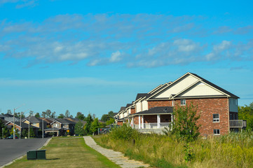 Rows of houses in the village