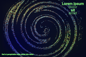 Multicolored confetti dots