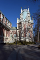 Fototapeta na wymiar Tsaritsyno park and tower buildings