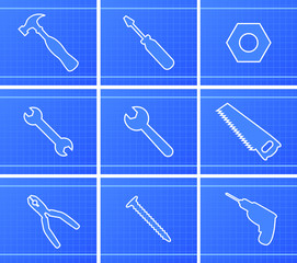 tool blueprint icons