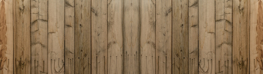 Naklejka premium old brown rustic dark grunge wooden texture - wood background panorama long banner