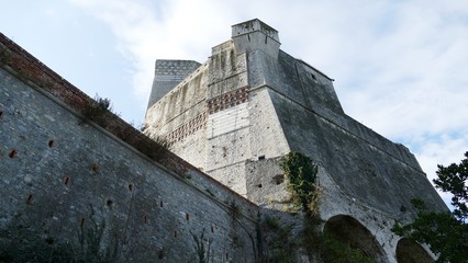 Castello di Lerici, La Spezia, Italia nord occidentale. Architettura delle mura antiche