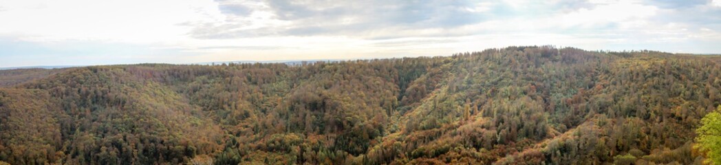 Blick über die waldreiche Landschaft des Kyffhäuser