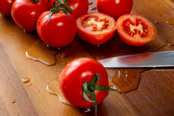 Full Frame Shot Of Organic Raw Red Tomato.
