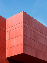 corners of a red building