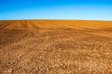 Machined field after sowing