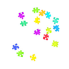 Abstract mind-breaker jigsaw puzzle rainbow 