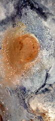 the panic button,  vertical abstract photography of the deserts of Africa from the air, aerial view...