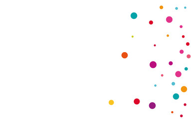 White Top Dot Background. Yellow Carnaval Confetti Backdrop. Celebrate Pattern. Transparent Orange Invitation.