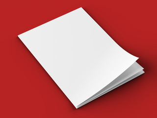 Empty paper sheets in A4 format. Ream of white paper. 3d illustration