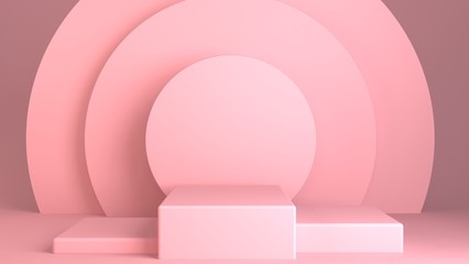 3d rendered showcase. 3d abstract backround for product cosmetic presentaton