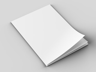 Empty paper sheets in A4 format. Ream of white paper. 3d illustration