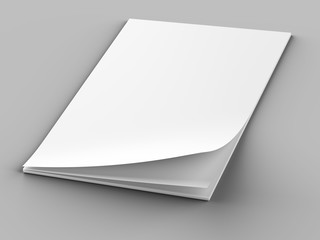 Empty paper sheets in A4 format. Ream of white paper. 3d illustration