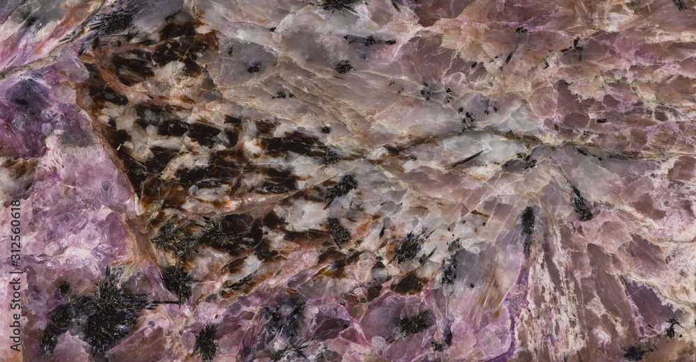 Poster garnet stone, purple stone surface background with abstract pattern